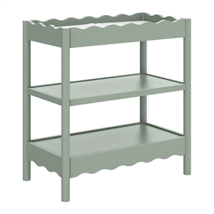 Babyletto Swell Changing Table with 2-Shelves in Light Sage