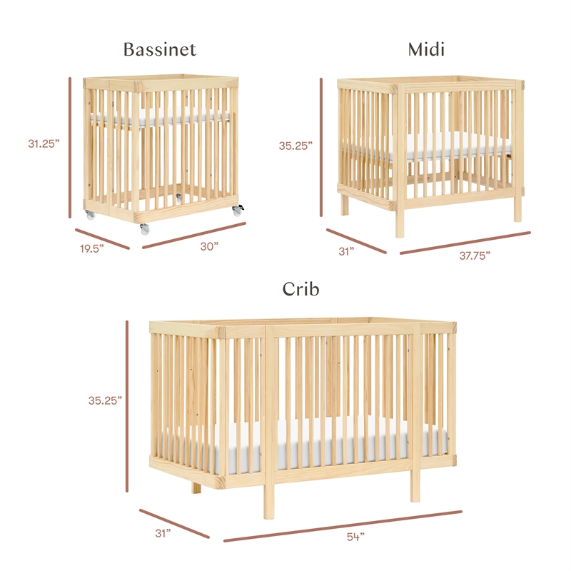 Babyletto Pogo 8-in-1 Convertible Crib in Blonde