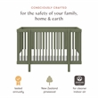 Babyletto Pogo Pine Wood 8-in-1 Convertible Crib in Olive