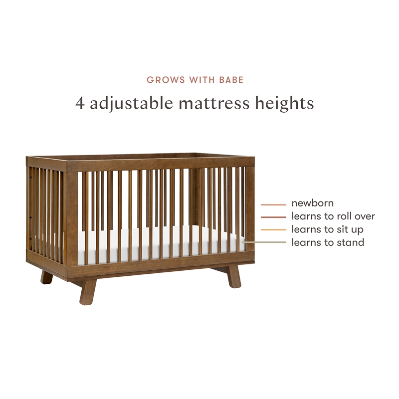 Babyletto Hudson 3-in-1 Convertible Crib in Natural Walnut