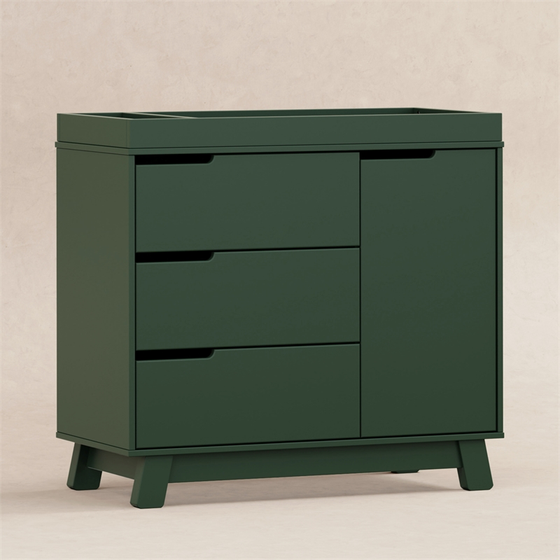 Babyletto Hudson 3-Drawers Changer Dresser in Forest Green