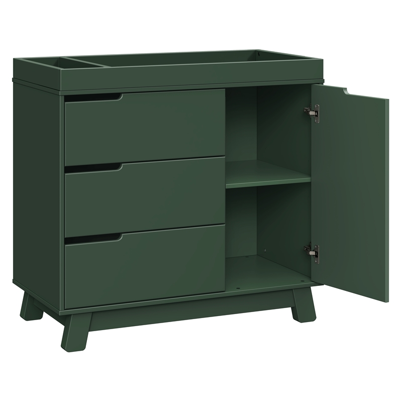 Babyletto Hudson 3-Drawers Changer Dresser in Forest Green
