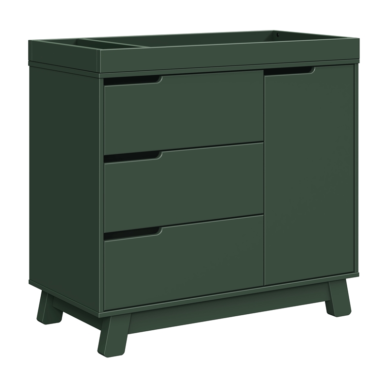 Babyletto Hudson 3-Drawers Changer Dresser in Forest Green