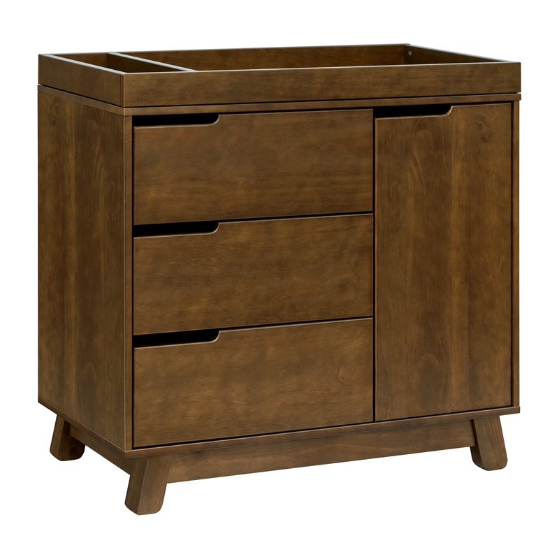 Babyletto Hudson 3-Drawers Changer Dresser in Natural Walnut