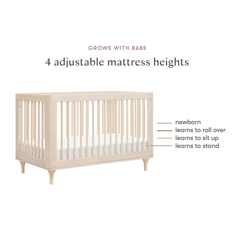 Babyletto Lolly 3-in-1 Convertible Crib in Washed Natural