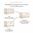 Babyletto Lolly 3-in-1 Convertible Crib in Washed Natural