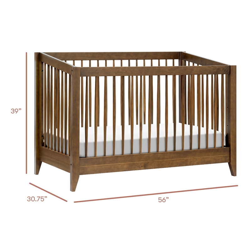 Babyletto Sprout 4-in-1 Convertible Crib in Natural Walnut
