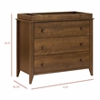 Babyletto Sprout 3-Drawers Changer Dresser in Natural Walnut