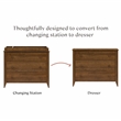 Babyletto Sprout 3-Drawers Changer Dresser in Natural Walnut