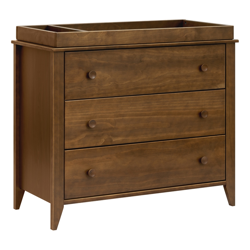 Babyletto Sprout 3-Drawers Changer Dresser in Natural Walnut