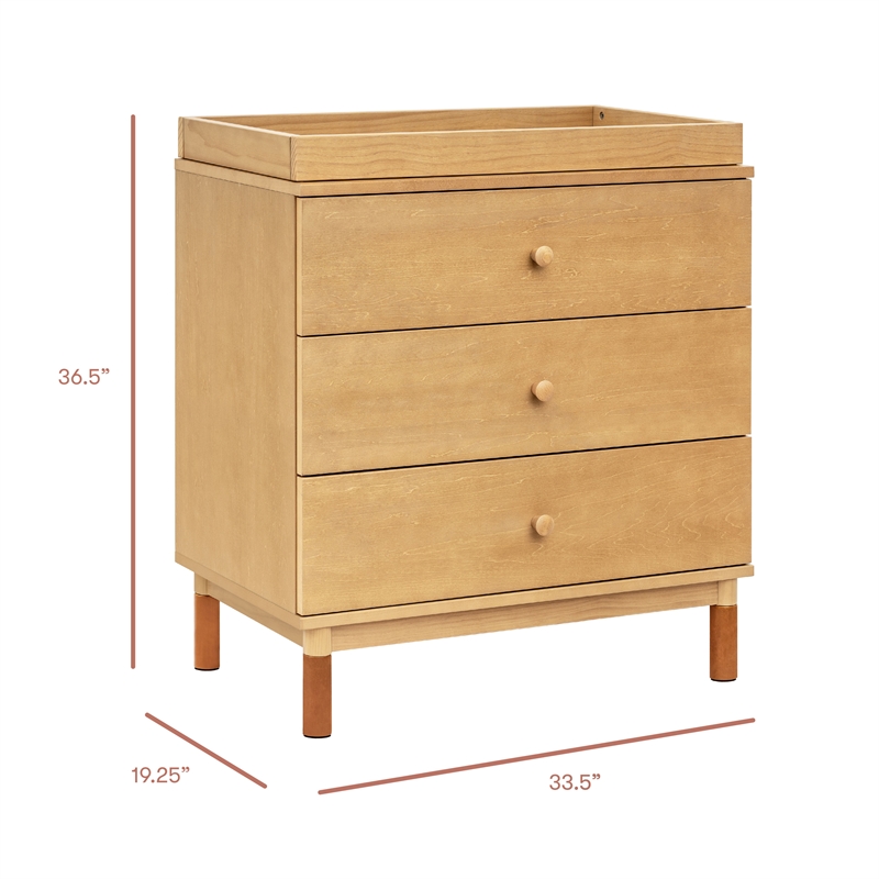 Babyletto Gelato 3-Drawers Changer Dresser in Honey