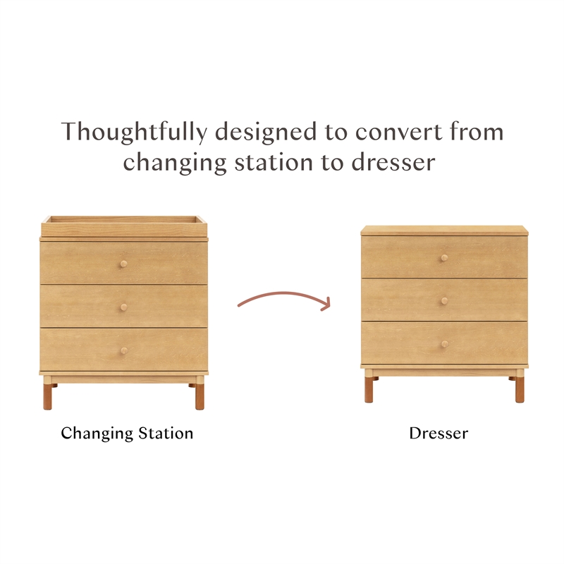 Babyletto Gelato 3-Drawers Changer Dresser in Honey