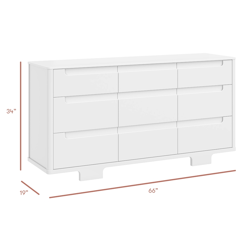 Babyletto Yuzu 9-Drawers Dresser in White