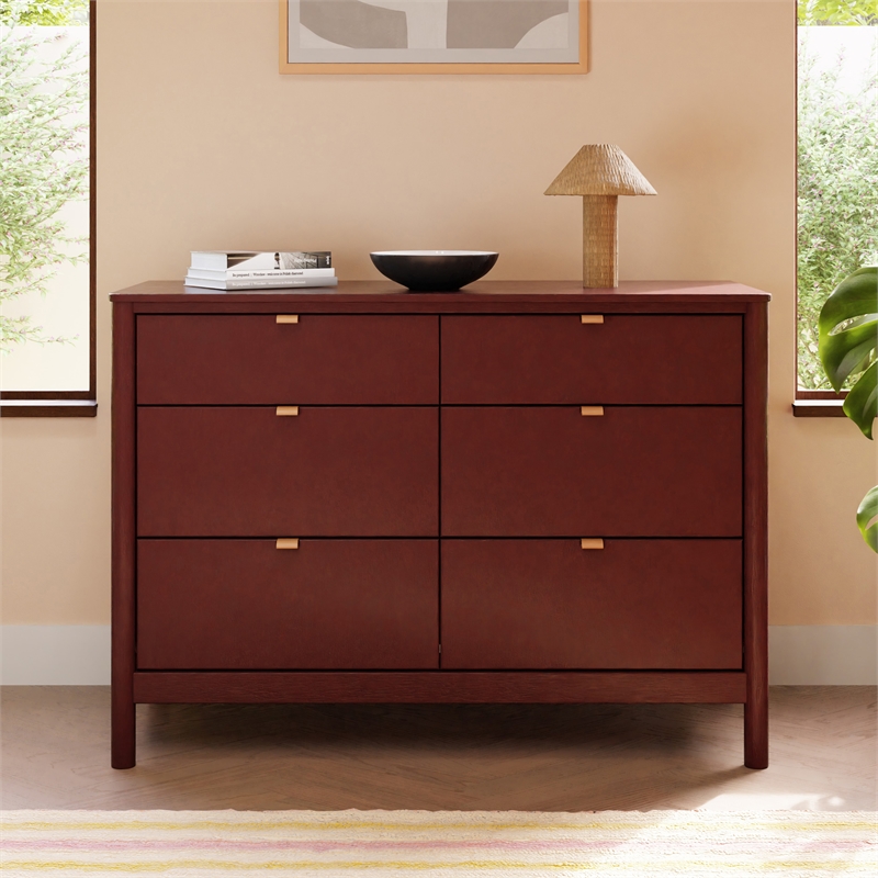 Babyletto Bondi 6-Drawers Kids Bedroom Dresser in Crimson