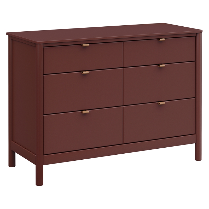 Babyletto Bondi 6-Drawers Kids Bedroom Dresser in Crimson