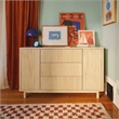 Babyletto Pogo Tambour 3-Drawers Dresser in Blonde