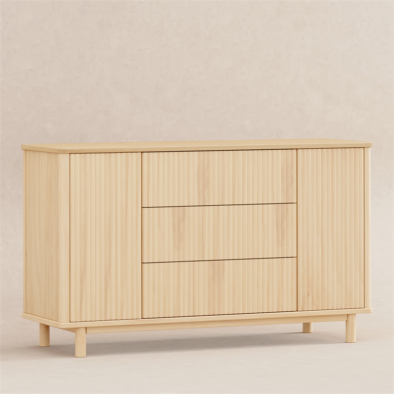 Babyletto Pogo Tambour 3-Drawers Dresser in Blonde