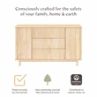 Babyletto Pogo Tambour 3-Drawers Dresser in Blonde