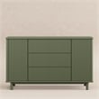 Babyletto Pogo Tambour 3-Drawers Dresser in Olive