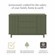 Babyletto Pogo Tambour 3-Drawers Dresser in Olive