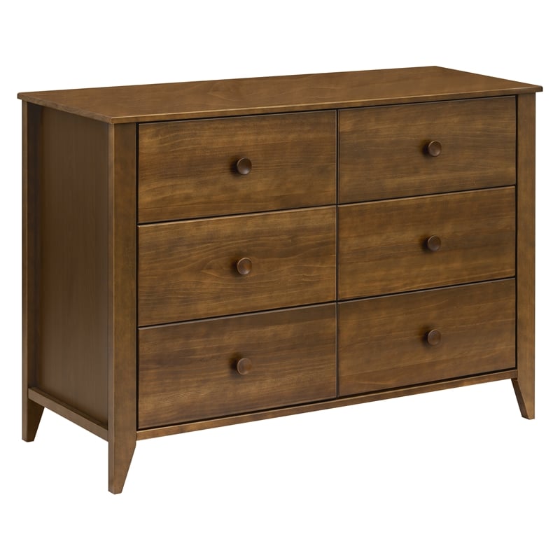 Babyletto Sprout 6-Drawer Changer Dresser in Natural Walnut