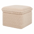 Babyletto Cali Shearling Fabric Upholstered Ottoman with Hidden Storage in Chai