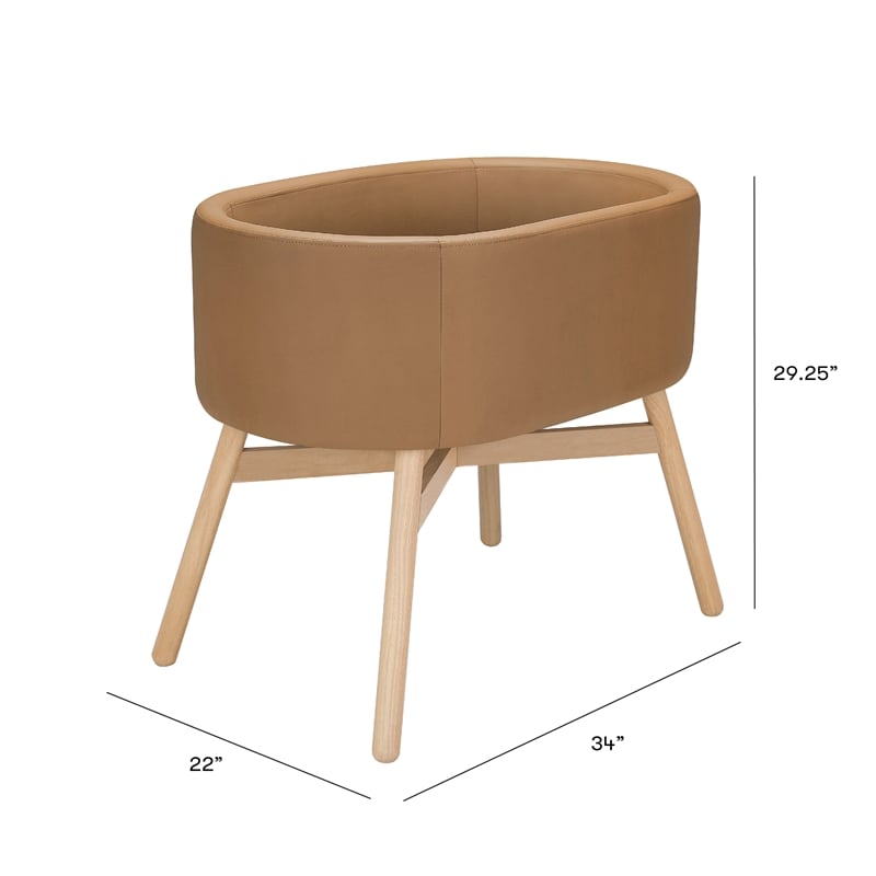 babyletto x GATHRE Capsule Bassinet in Camel