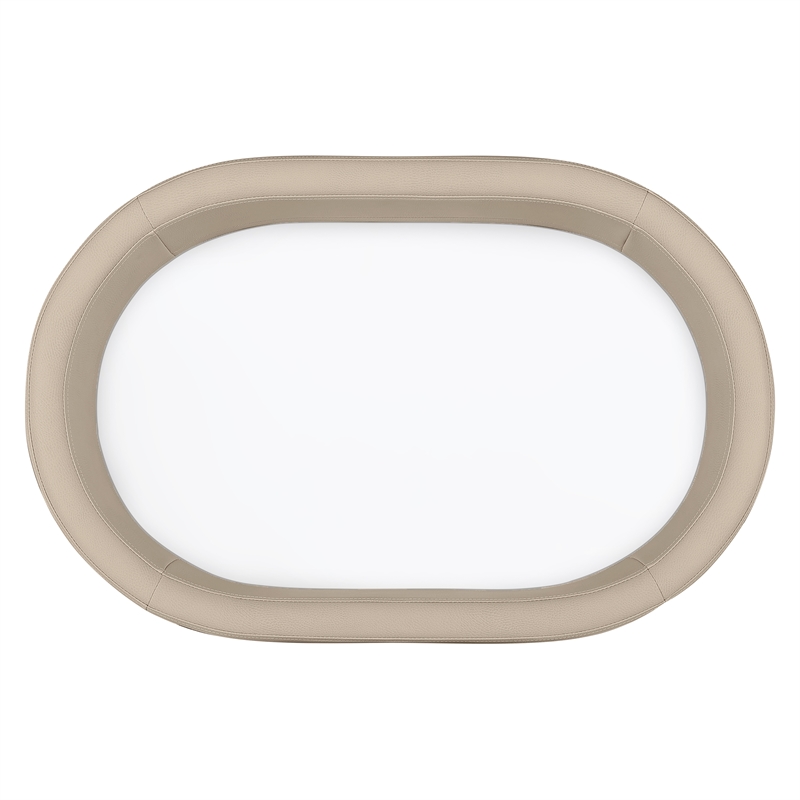 babyletto x GATHRE Bonded Vegan Leather Capsule Shaped Bassinet in Millet