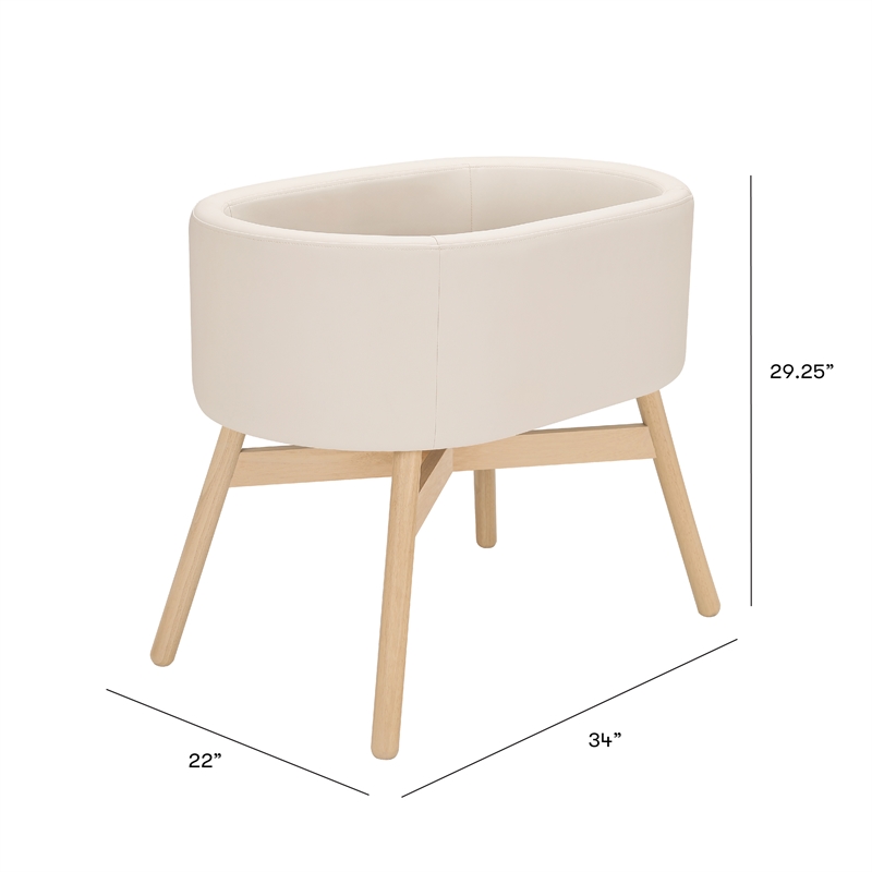 babyletto x GATHRE Capsule Bassinet in Ivory