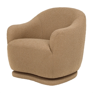 babyletto foy textured boucle fabric upholstered glider in sand