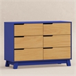 Babyletto Hudson 6-Drawer Double Dresser in Cobalt/Honey