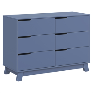 babyletto hudson 6-drawer double dresser in cove blue