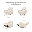 Babyletto Rainbow Recliner and Swivel Glider in Almond Teddy Loop