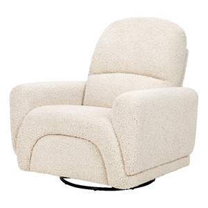 Babyletto Rainbow Recliner and Swivel Glider in Almond Teddy Loop
