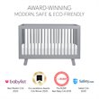 Hudson 3-in-1 Convertible Crib with Toddler Bed Conversion Kit - Gray