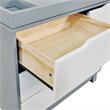 Babyletto Hudson 3 Drawer Dresser with Removable Changing Tray in Gray and White