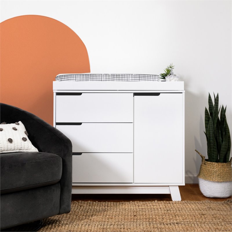 Babyletto Hudson 3 Drawer Dresser Changer In White M4223w