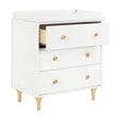 Babyletto Lolly 3 Drawer Changer Dresser in White and Natural