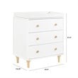 Babyletto Lolly 3 Drawer Changer Dresser in White and Natural