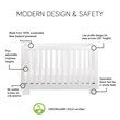 Babyletto Modo 3-in-1 Convertible Crib with Toddler Bed Conversion Kit in White