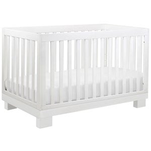 babyletto modo 3-in-1 convertible crib with toddler bed conversion kit in white