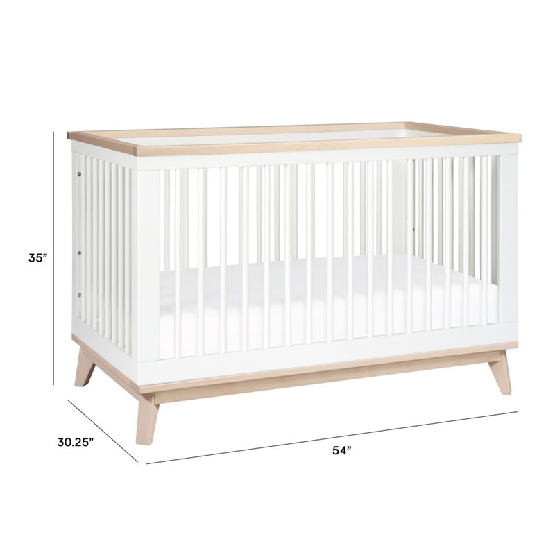 Scoot 3-in-1 Convertible Crib & Toddler Bed Conversion Kit White/Washed Natural