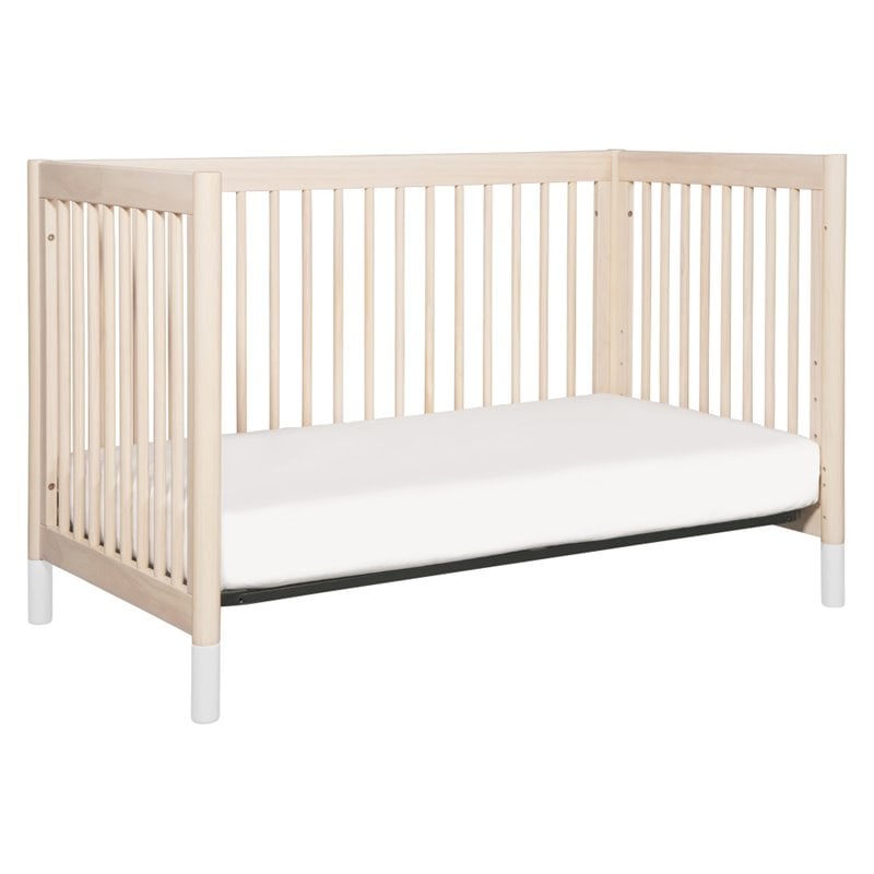 Gelato 4-in-1 Convertible Crib with Toddler Bed Conversion Kit in Washed Natural