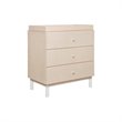 Babyletto Gelato 3 Drawer Wooden Dresser with Removable Changing Tray in Natural
