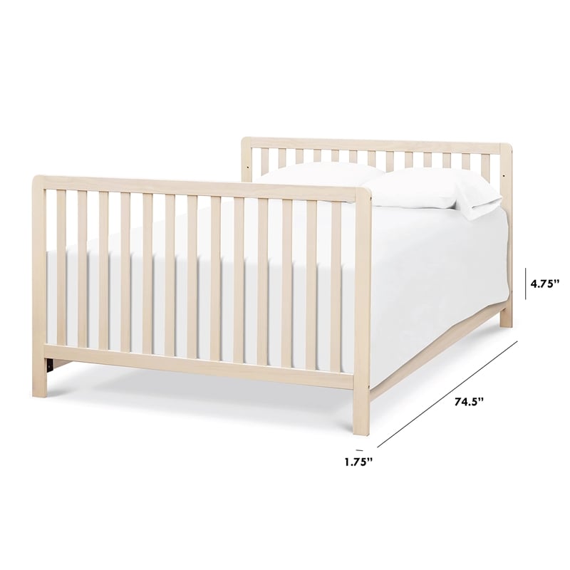 Babyletto Hidden Hardware Twin/Full Size Bed Conversion Kit in Washed Natural
