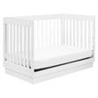 Babyletto Harlow 3-in-1 Convertible Crib with Toddler Bed Conversion Kit - White