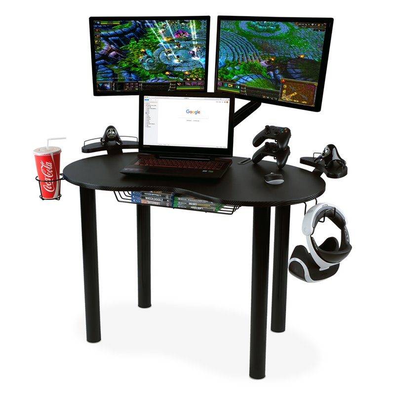 Atlantic Inc Eclipse Gaming Desk In Black 82050334