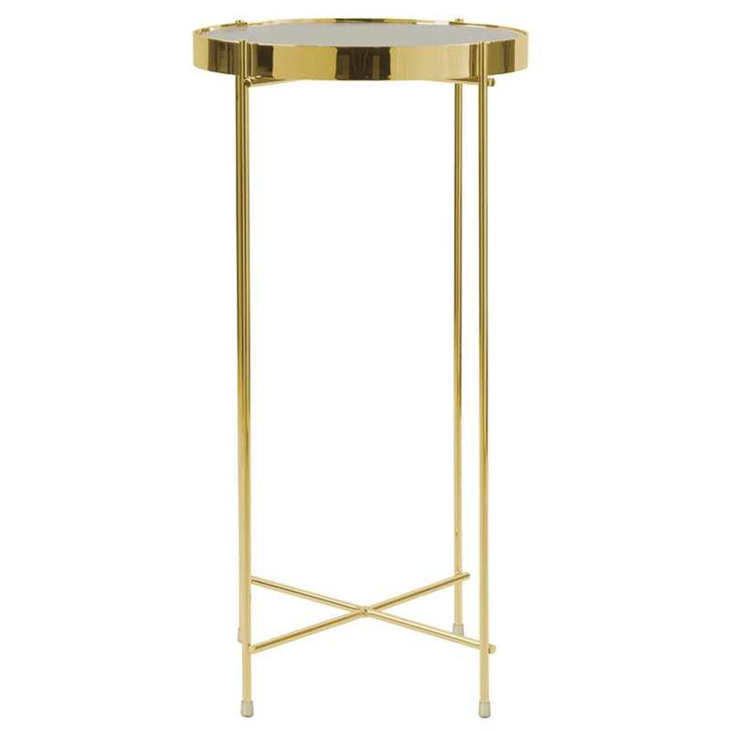 Atlantic Inc Urb Space Ritz 13 Round Mirrored Glass Top Side Table