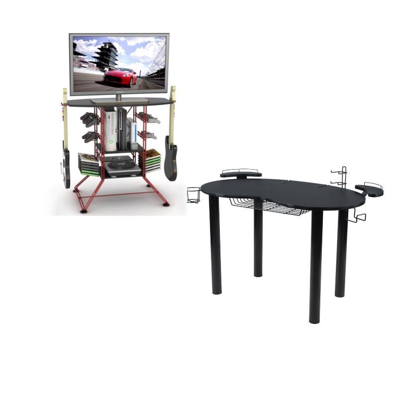 Atlantic Inc 2 Piece 29 Inch Tv Stand And Eclipse Gaming Desk Set