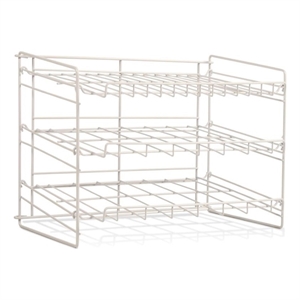 atlantic 3-tier heavy-gauge wire can rack storage organizer for pantry in white